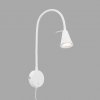 Briloner LED nástenné svetlo Tusa, biele, kov, 45 cm, flexibilné rameno - 2082-016