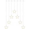 EMOS LED vianočný záves 7 hviezd 67x125 cm vonkajší aj vnútorný teplá biela