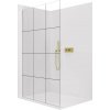 CERANO - Sprchová zástena Walk-in Crystal Ľ/P - 8 mm - bezvzperový systém - zlatá, industriálne sklo - 90x200 cm