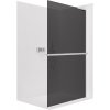 CERANO - Sprchová zástena Walk-in Onyx L-pravá vzpera - 8 mm + polička/držiak na uteráky - chróm, grafitové sklo - 90x200 cm