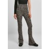 Urban Classics dámské vzorované legíny Ladies High Waist Zebra Boot Cut leggings asphalt/black