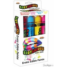 Slíbatelný bodypainting Bodylicious Body Pens, 4 příchutě 4 x 55 g