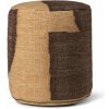 Ferm Living Pouf Forene Cylinder, tan/chocolate