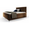 Wilsondo Čalúnená boxspring manželská posteľ s matracom Guliette 140x200 - hnedá