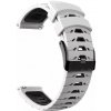 eses Silikónový vzorkovaný remienok - Bielo čierny, 22 mm