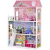 Eco Toys domeček pro panenky XXL s nábytkem růžový