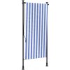 VidaXL Vonkajšia roleta, modro-biela, 120 x 270 cm, tkanina a oceľ