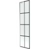 Mexen Next L, 1-krídlová vaňová zástena 50 x 150 cm, 6mm číre sklo-čierny vzor, chrómový profil, 895-050-000-03-77-01