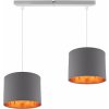 Light Home Závesné svietidlo Shade, 2x textilné tienidlo (mix 4 farieb), (výber z 3 farieb konštrukcie), g