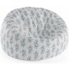 Sablio Sedací vak Cocoon Modré lístky - 115 x 75 cm x 45 cm