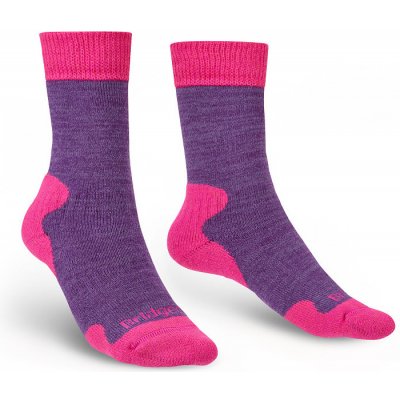 Dámské ponožky Bridgedale Explorer HeavyWeight Merino Comfort Boot Wmns purple marl - M (5-6,5) / EU 38-40 / 23-25 cm