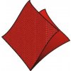 DekoStar Servítky 1V 4f 40ks červené 40x40cm