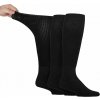 IOMI 3 páry Diabetik podkolienok Bambus so zdravotným lemom Čierne Veľkosť: 39-42