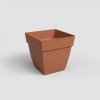 Květináč CAPRI, čtvercový, 35cm, plast, hnědá|TERRACOTTA|Artevasi