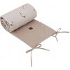 EKO Chránič do postieľky VELVET Bees Beige 180x35 cm