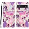 PROTEMIO 104237 ART Peňaženkový kryt pre Google Pixel 9a PURPLE MARBLE