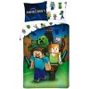 Halantex · Bavlnené posteľné obliečky Minecraft - motív Útok - 100% bavlna - 70 x 90 cm + 140 x 200 cm
