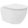 Kielle - Oudee Závesné kompaktné WC s doskou SoftClose, Vortex Rimless, biela 30102002