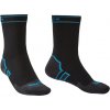 BRIDGEDALE Nepremokavé trekové ponožky STORMSOCK MIDWEIGHT BOOT black - čierne Veľkosť: 44-47