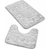 HomePRO AG491C Kúpeľňový koberec predložka pred WC šedá 80x50cm / 40x50cm