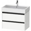 Duravit Ketho.2 - Umývadlová skrinka, 55x78x46 cm, 2 zásuvky, matná biela K25277018180000