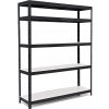 Policový regál Trestles RH 2200x1200x450, nosnosť 1750 kg, 5 políc bielych Farba: čierna