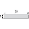 Effector - Jednoduchý profil (EASY) - B03 - Dĺžka 2 m - Farba Striebro