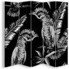 Ozdobný paraván Ptáci černá - 180x170 cm, päťdielny, klasický paraván