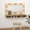 Zrcadlová skříňka s LED dub sonoma 90x31,5x62 cm Hnědá 808894