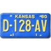 Americká ŠPZ Kansas 1980 Blue D-128-AV