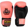 Boxerské rukavice Basic KING FIGHTER růžová/černá