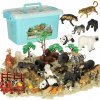 Figurky zvierat zvieratá zoo safari farma príslušenstvo krabička 59 ks