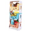 TROJpodlažný stojan TRIO REGAL s 3 hlbokými farebnými boxmi, 94 cm
