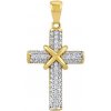 Silvego Zlatý prívesok krížik Jeremiel s Brilliance Zirconia QR042PGY