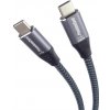 OEM PremiumCord Kabel USB-C M/M, 100W 20V/5A 480Mbps bavlnený oplet, 0,5m ku31cw05