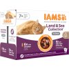 IAMS Advanced Nutrition Senior Land & Sea Collection v omáčke - výhodné balenie: mix 1 (24 x 85 g, 2 druhy)