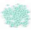 Sklenené voskové perly Ø6 mm mint 50g