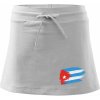 Kuba vlajka - Športová sukne - two in one - L ( Biela )