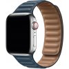 eses Prémiový magnetický loop remienok z pravej kože pre Apple Watch 42 mm/44 mm/45 mm/46 mm/49 mm Farba: baltská modrá