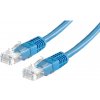 UTP Patchkábel 10m cat.6, modrý, Cu