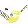 FLOORBEE 6x Falcon SEMI 27 Carbon Composite + Balls žltá / čierna, 96cm (=106cm), 4x ľavá + 2x pravá