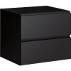 CERANO - Kúpeľňová skrinka pod umývadlo Carole - čierna matná - 69x48x45 cm