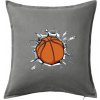 Basketbal lopta v triku - Vankúš 50x50 - 50x50 - Vrátane výplne ( Tmavosivý melír )