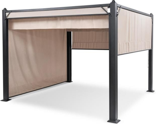 Blumfeldt Pantheon Cortina altánok so strechou 3x3m 4 bočné časti šedý GDW8-Pantheon-Co-GRY