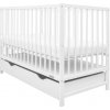 Detská postieľka so šuplíkom New Baby BASIC biela