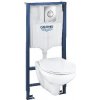 Grohe Solido - Set predstenovej inštalácie, klozetu Bau Ceramic a dosky SoftClose, tlačidla Sail, chróm 39499000