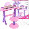 Keyboard pre deti klavír klávesy mikrofón nahrávanie stolička 37 klávesov