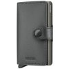 Kožená peňaženka SECRID Miniwallet Matte Satin Steel sivá
