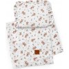 Infantilo Mušelínová letná sada vankúš s volánikmi Malé kvety