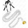 Kink - Chain Nipple Clamps With Horn Pendant 30 cm